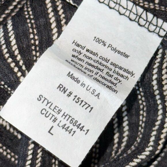 Le Lis Black and White Kimono Cardigan Size Large - Picture 14 of 14